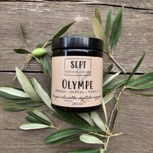 Bougie naturelle - [Mimosa.Sental.Vanille] - Olympe - 180 ml