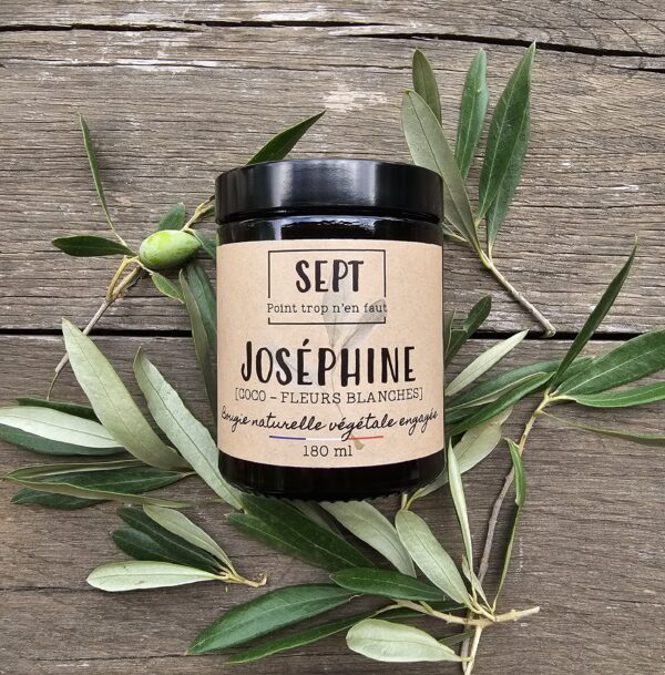 Bougie naturelle - [Coco.Fleurs blanches] - Joséphine - 180ml