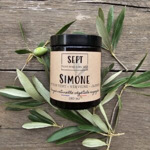 Bougie naturelle - [Citron.Verveine.Jasmin] - Simone - 180ml